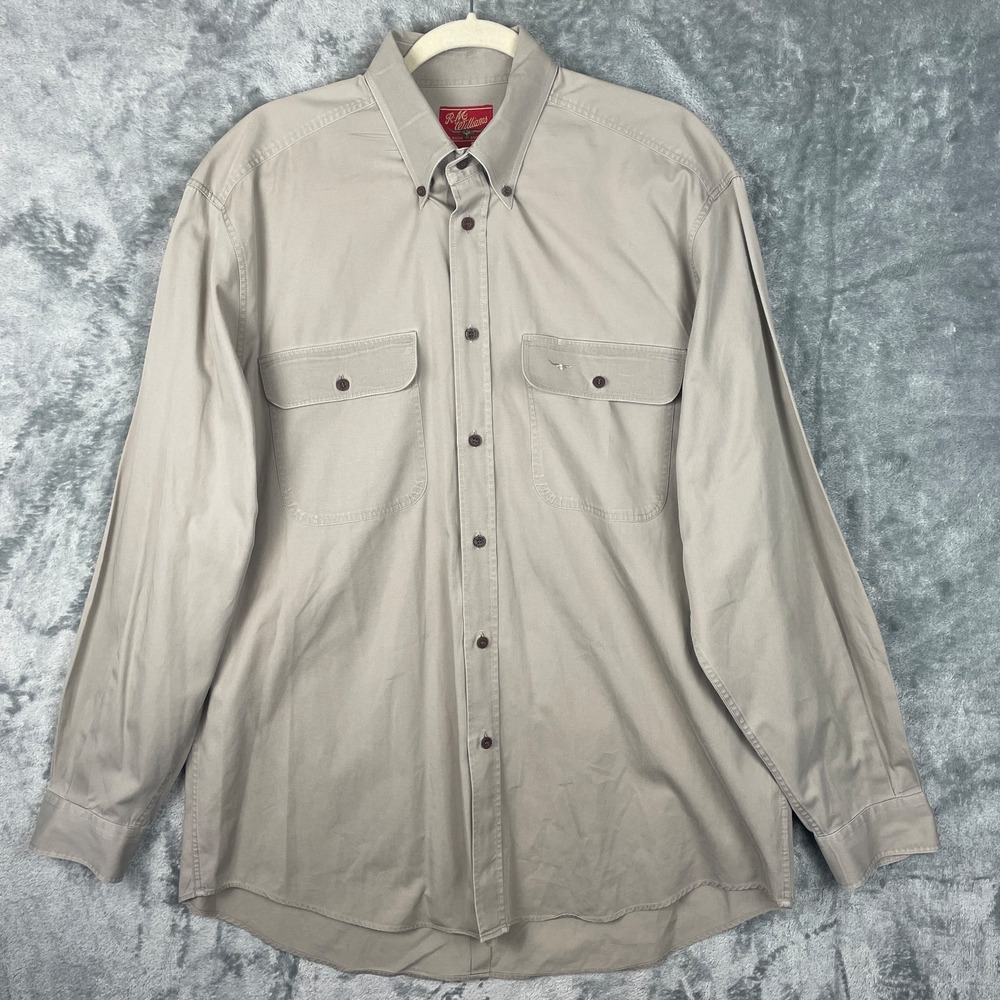 RM Williams Shirt Mens XL Relaxed Fit Button Up Bush Outfitters Workwear Casual